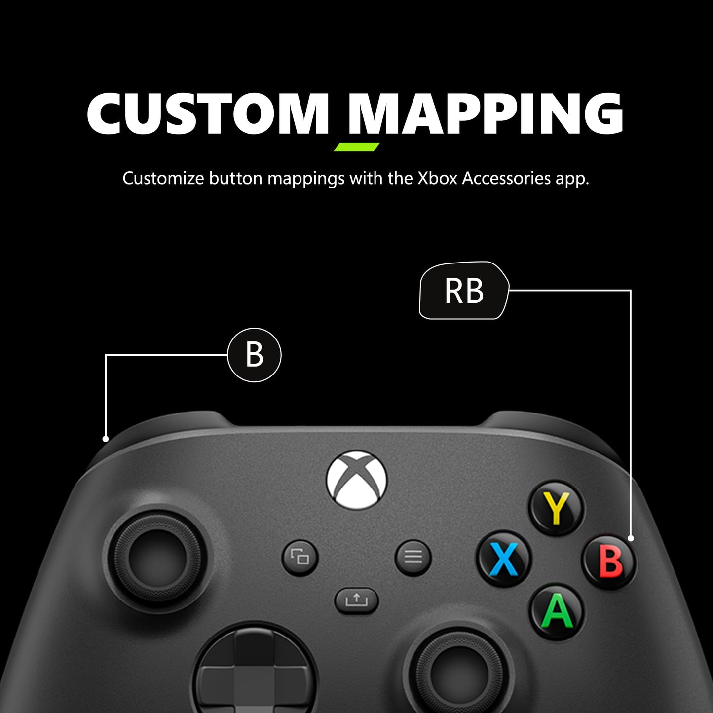 Xbox Wireless Gaming Controller + USB-C® Cable (2025) – Carbon Black – Play on Xbox, Windows, Android, iOS, FireTV Sticks, Smart TVs, VR Headsets