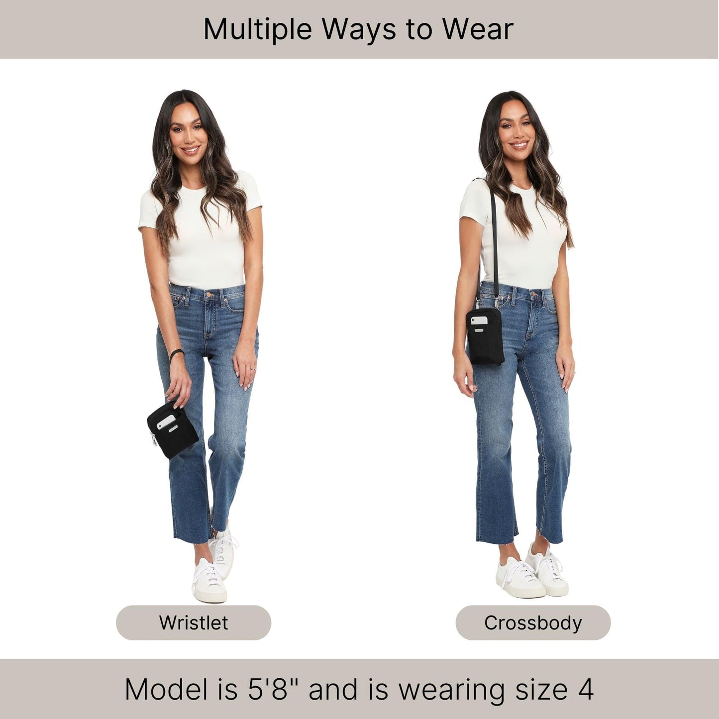 Take Two RFID Bryant Crossbody - 5x7.25" Lightweight Small Phone Wallet Crossbody Bag - Nylon Travel Purse