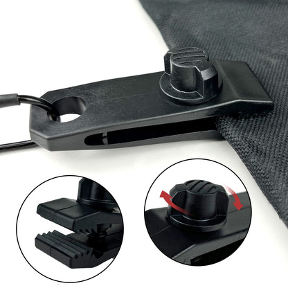 Tarp Clips Heavy Duty Lock Grip Clamps Thumb Screw Tent Clip Secures Tarps Awning Clamp Set for Camping Tarps Awnings Caravan Canopies Car Covers Swimming Pool Covers Boat Cover etc. (12)