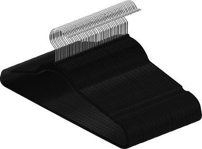 Utopia Home Velvet Hangers 50 Pack - Non-Slip Suit Hangers with 360 Degree Rotatable Hook - for Pants, Coats, Shirts & More (Black)