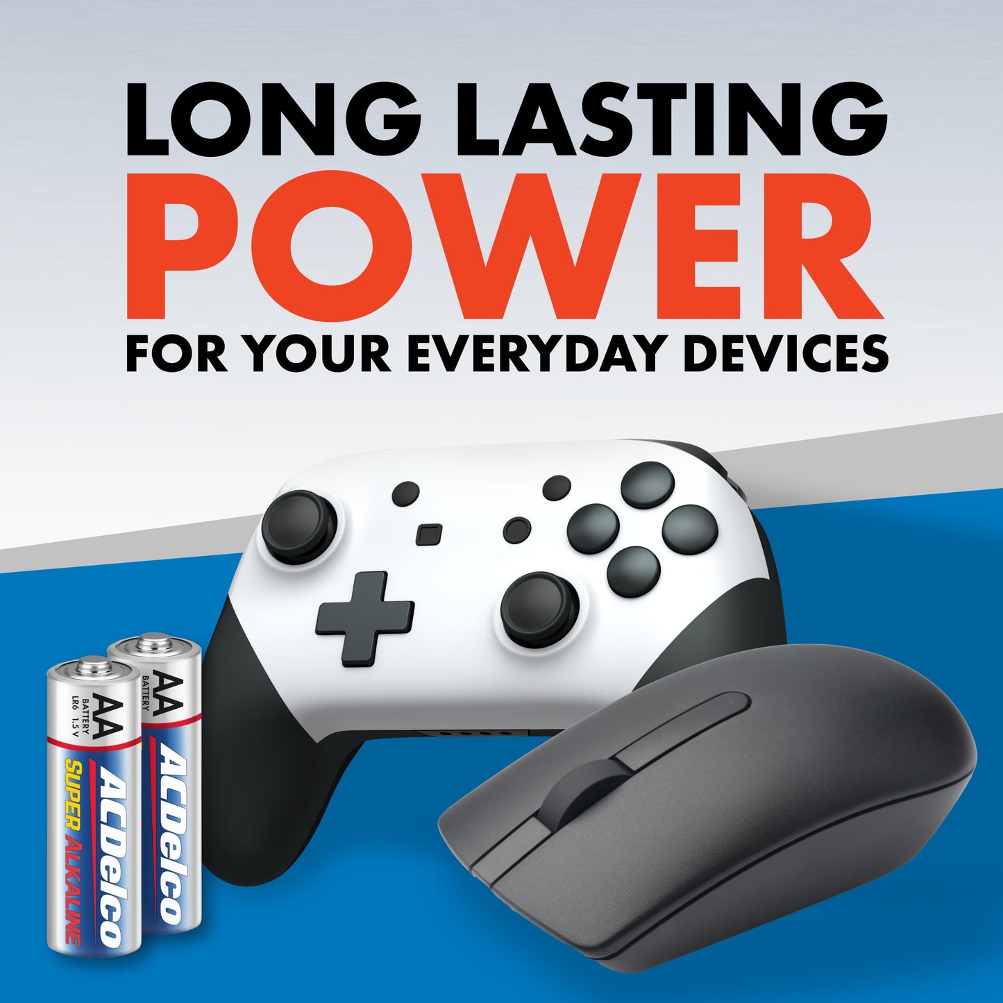 ACDelco 100-Count AA Batteries, Maximum Power Super Alkaline Battery, 10-Year Shelf Life, Reclosable Packaging