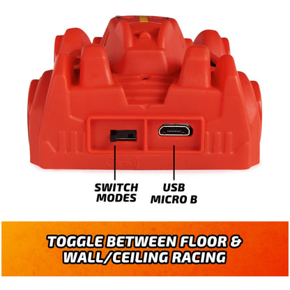Air Hogs, Zero Gravity Sprint RC Car Wall Climber, Red USB Micro B Rechargeable Indoor Wall Racer, Over 4-Inches, Kids Toys for Kids Ages 4 and up