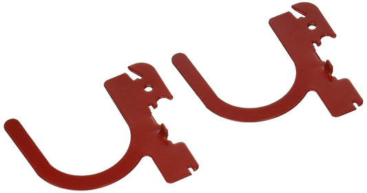 Wall Control 3in Reach U-Hook Accessory “U” Shaped Slotted Metal Pegboard Hook Pegboard and Slotted Tool Board – Red