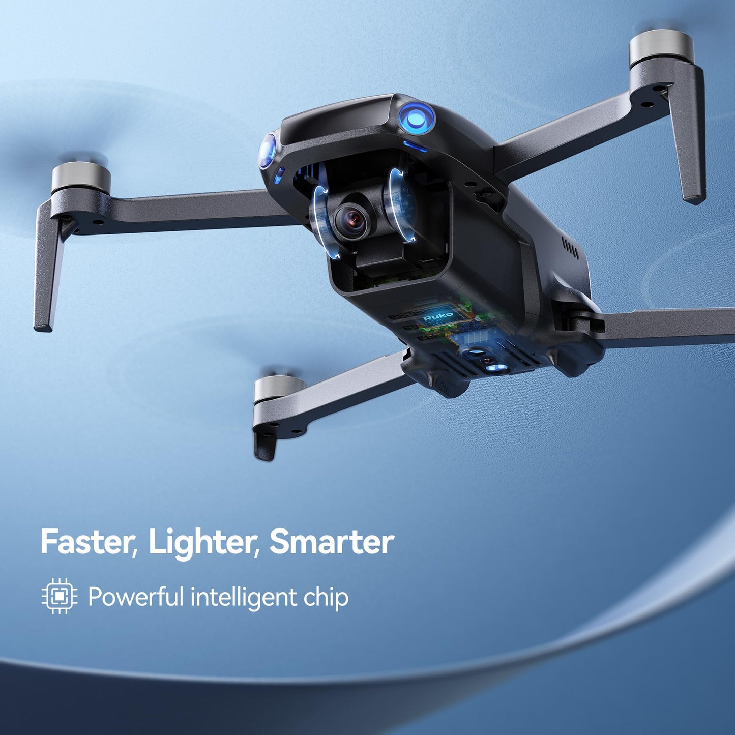 Ruko U11MINI Drones with Camera for Adults 4K, 70Mins 2 Batteries, Under 250g, Camera Drone with GPS TOF 9800FT Long Range Auto return for beginner