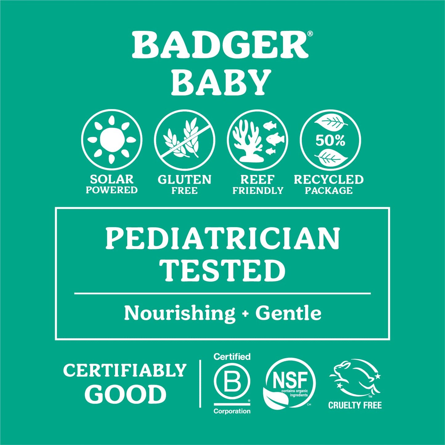 Badger Mineral Baby Sunscreen Cream SPF 40, 98% Organic Toddler Sunscreen with Zinc Oxide, Broad Spectrum, Reef Safe, Water Resistant, Pediatrician Tested Baby Sunblock for Sensitive Skin, 2.9 fl oz