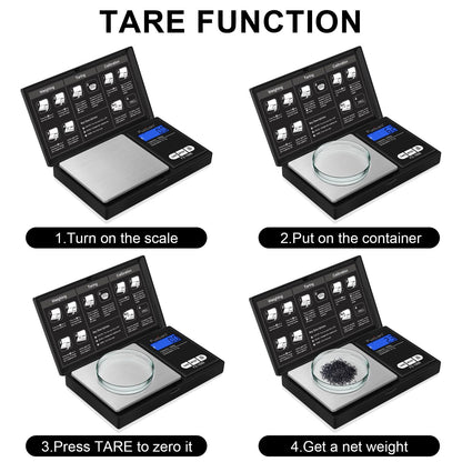 Fuzion Digital Pocket Gram Scale 1000g/0.1g, Small Digital Scales Grams Ounces Grains, Herb Scale, Jewelry Scale, Portable Travel Food Scale