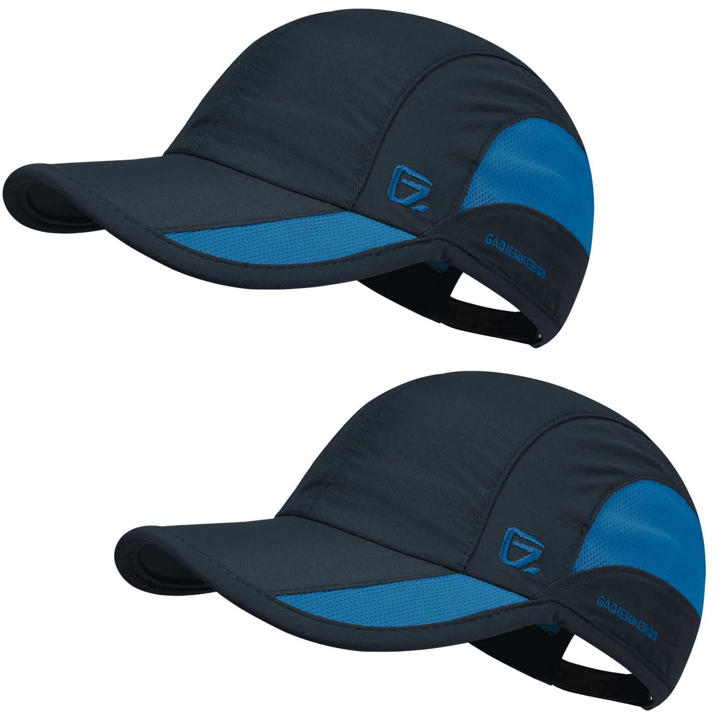 GADIEMKENSD Outdoor Running Hat Men's Cooling UPF50+ Womens Baseball Cap Sport Mesh Sun Hat Trucker Dad Hats Quick Dry Breathable Unstructured for Summer Camping Fishing Hiking Improved Navy L