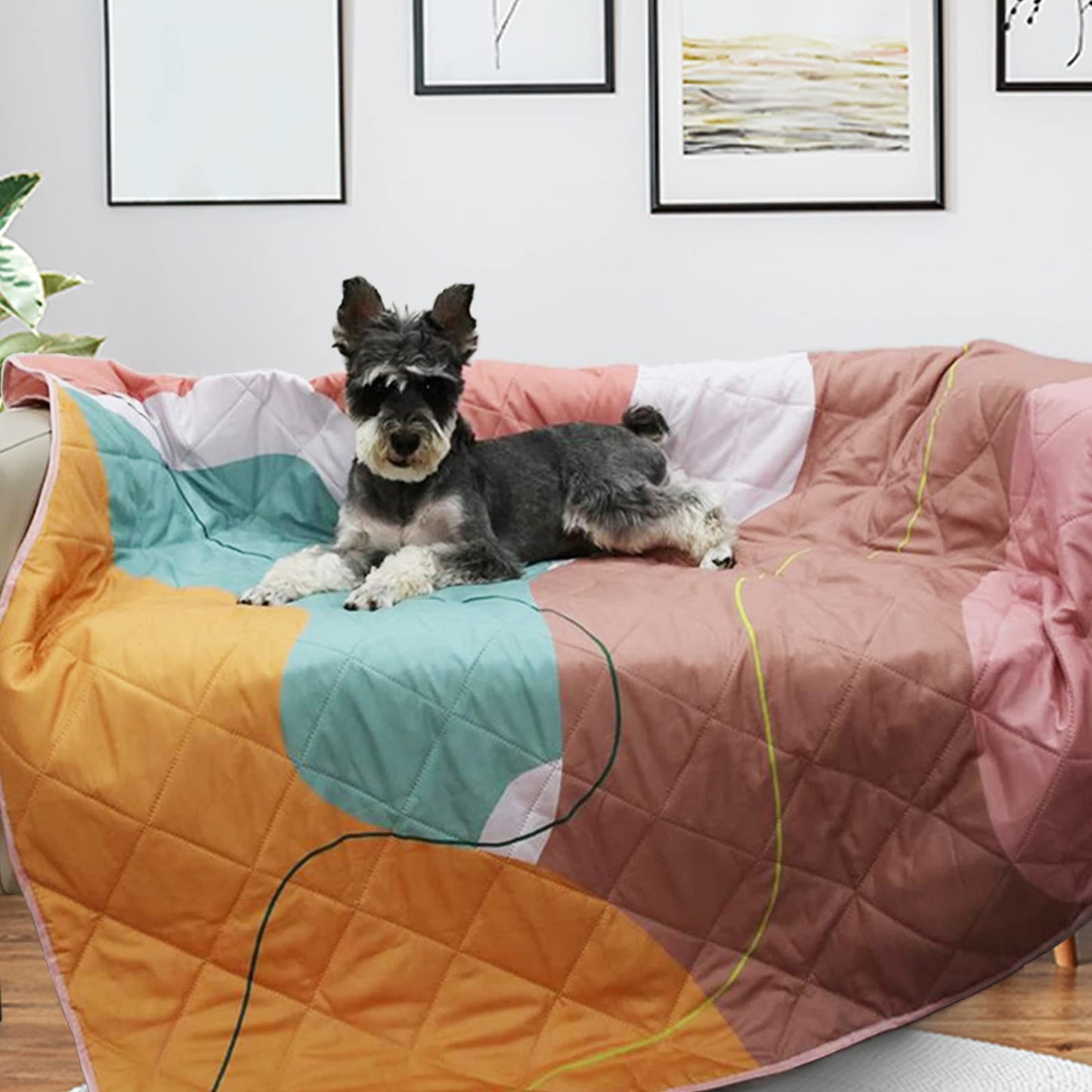 Exclusivo Mezcla Waterproof Picnic Blankets 3-Layer 60x80 Inches Large Sandproof Beach Blanket Foldable Outdoor Blanket for Camping on Grass Picnic Mat, Abstract Pink