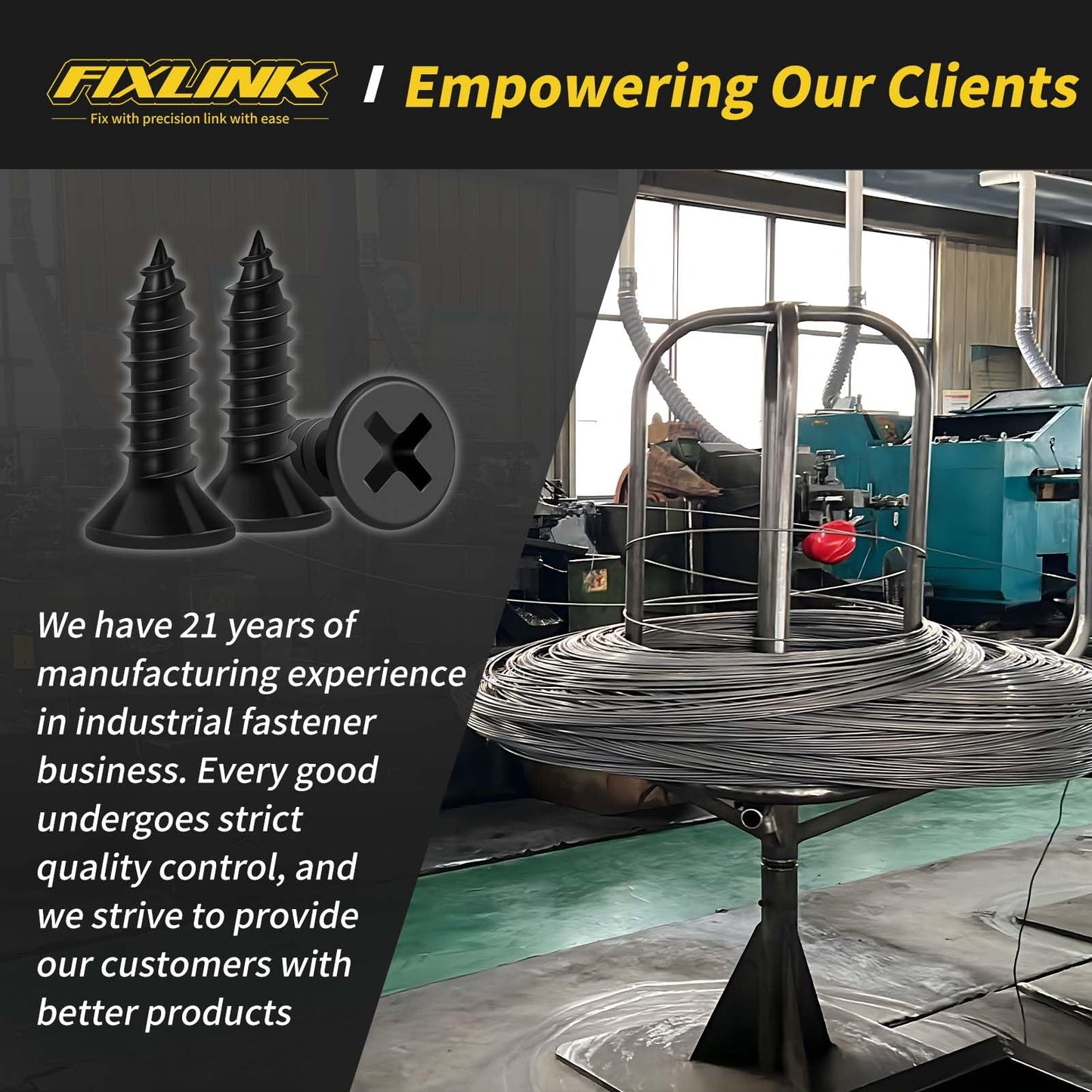 Wood Screws 1/2 Inch, FIXLINK Premium Flat Head Phillips Black Wood Screws 135 PCS, Self Tapping Electrophoresis Used in Indoor Furniture, Woodworking (#6 x 1/2")