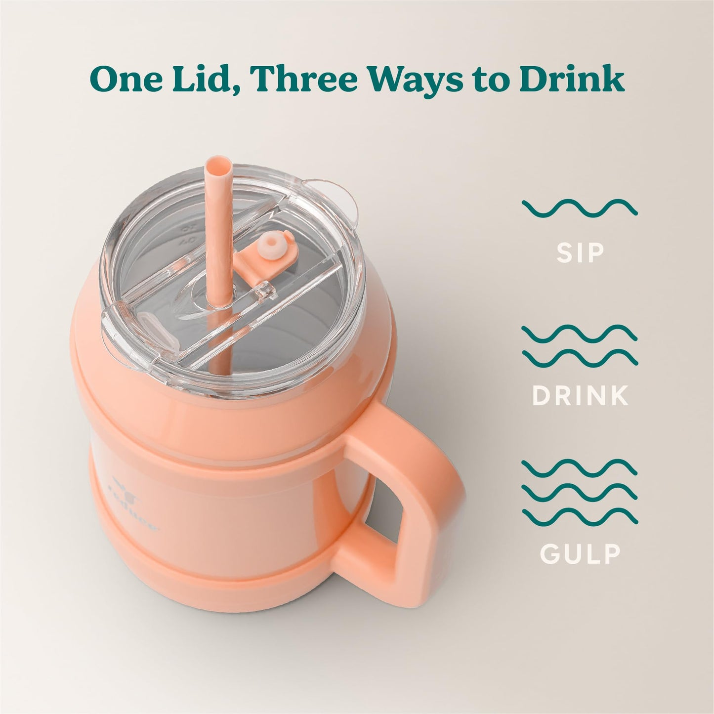 REDUCE Cold1 50 oz Reusable Mug Tumbler with Handle - Insulated Stainless Steel Water Bottle for Home, Office and Gym; Straw or Leakproof Flip Lid, Keeps Drinks Ice Cold All Day - Gloss Sedona