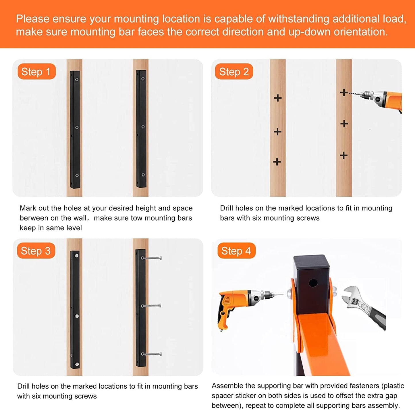 Ultrawall Wall Mount Wood Organizer Racks, Lumber Storage Metal Racks Wood Storage Racks with 3-Level (3 Pack)