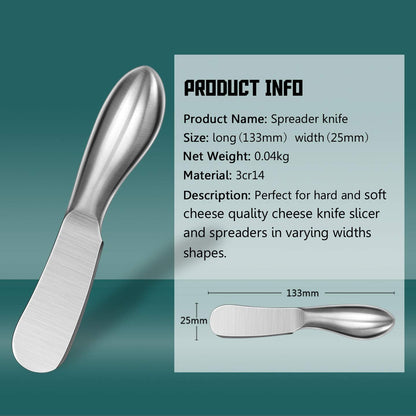 WoneNice Spreader Knife Set, 4-Piece Cheese and Butter Spreader Knives, One-piece Stainless Steel, Gifts for Birthday/Parties/Wedding/Bridal Shower/Housewarming/Thanksgiving/Christmas