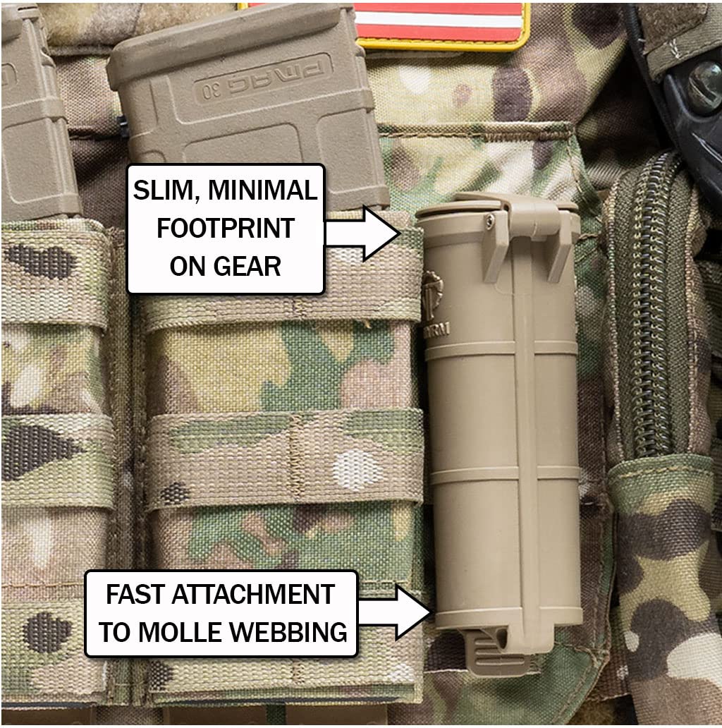 Thyrm CellVault XL Battery Storage (Clear) Case for AA, AAA, CR123, 18650 Batteries, Survival Gear, Made in USA