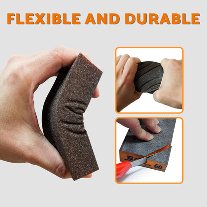 Sanding Sponge, 60 80 120 220 Coarse Medium Fine Grit Sanding Block, Sander Sponges for Drywall Metal, Sandpaper Sponge Sanding Blocks for Wood 4 Pcs by S&F STEAD & FAST