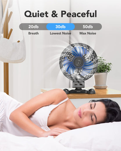 USB Desktop Small Fan, Stepless Speed Adjustment with Multiple Speed Levels, Portable Plug-in Personal Mini Fan,Quiet Powerful Airflow,Suitable for Office Home Dormitory Bedroom, 4.9 Feet Long Cable