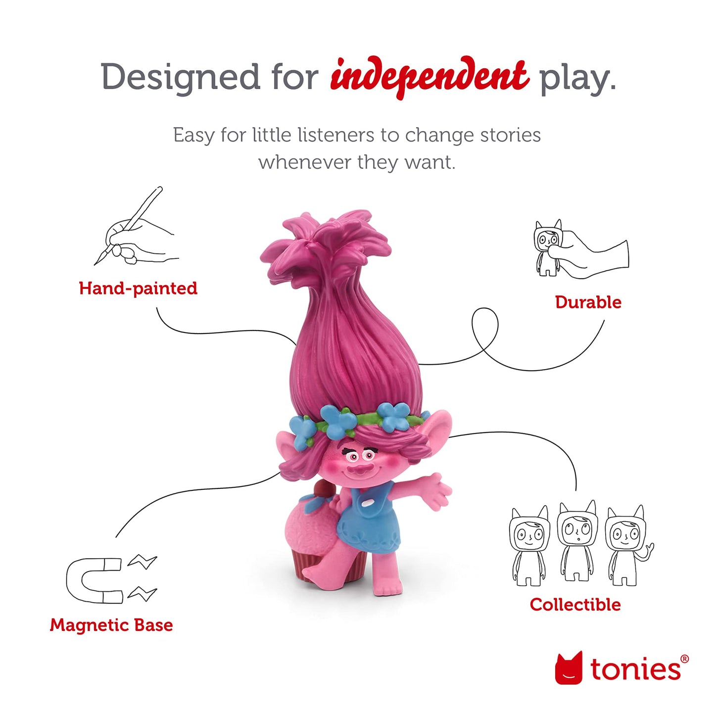 Tonies Poppy Audio Toy Figurine from Dreamwork's Trolls
