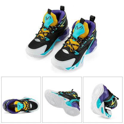 VITUOFLY Kids Basketball Shoes Boys Basketball Sneakers Girls Mid Top School Hoops Shoes Non-Slip Outdoor Sports Running Gym Little Kid Size 1