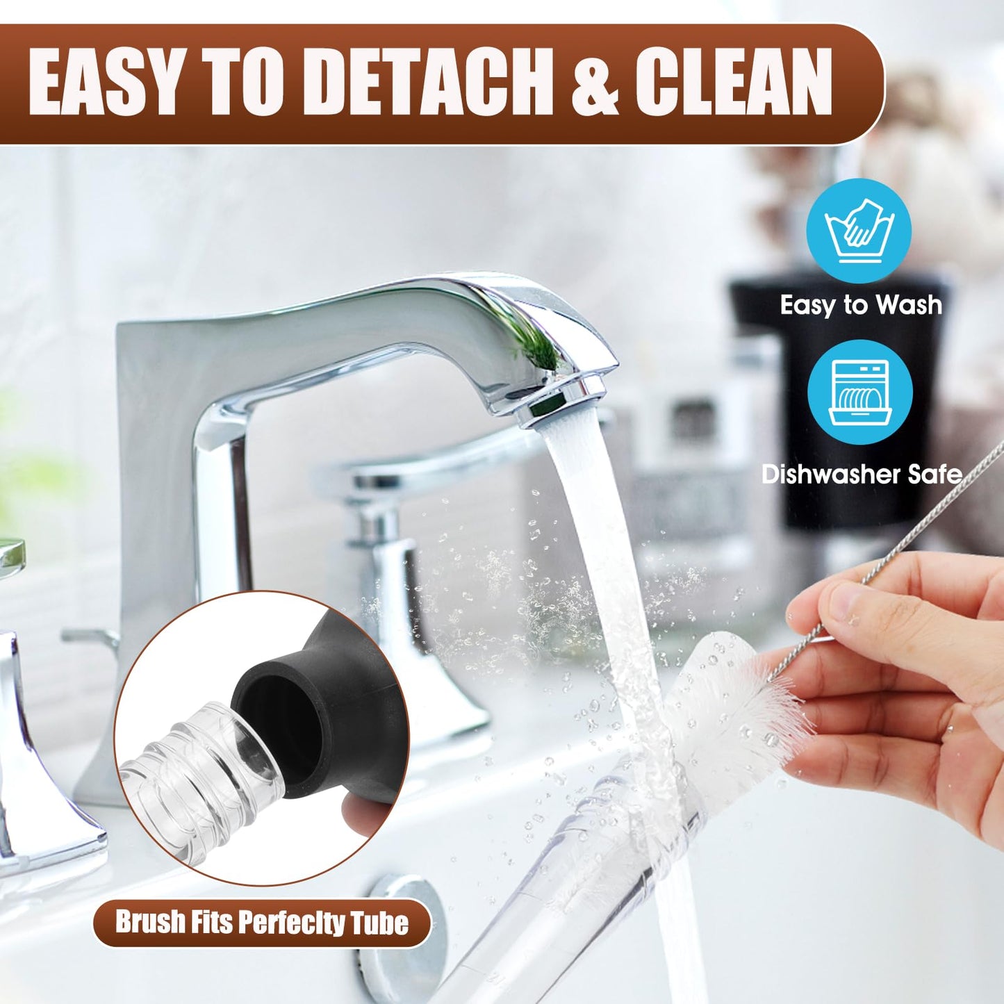 SCHVUBENR Large Turkey Baster with Cleaning Brush - Premium Baster Tool for Cooking - Easy to Use and Clean - Powerful Bulb Baster Syringe - Dishwasher Safe - Flavor Meat Poultry, Beef, Chicken(Black)