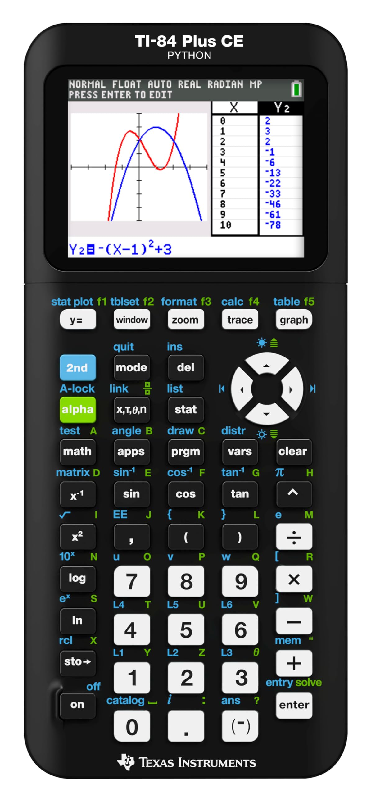 Texas Instruments TI-84 Plus CE Color Graphing Calculator, Black