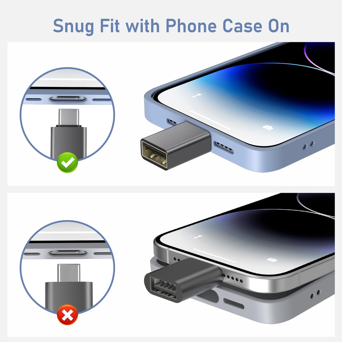 Basesailor USB C to USB Adapter 3Pack,USBC Male to A Female 3.0 OTG MacBook Pro/Air Adapter,Type C Thunderbolt 4 3 Converter for Apple iPhone 17 16 15,Mac,iPad,Microsoft Surface,Samsung Galaxy S25 S24