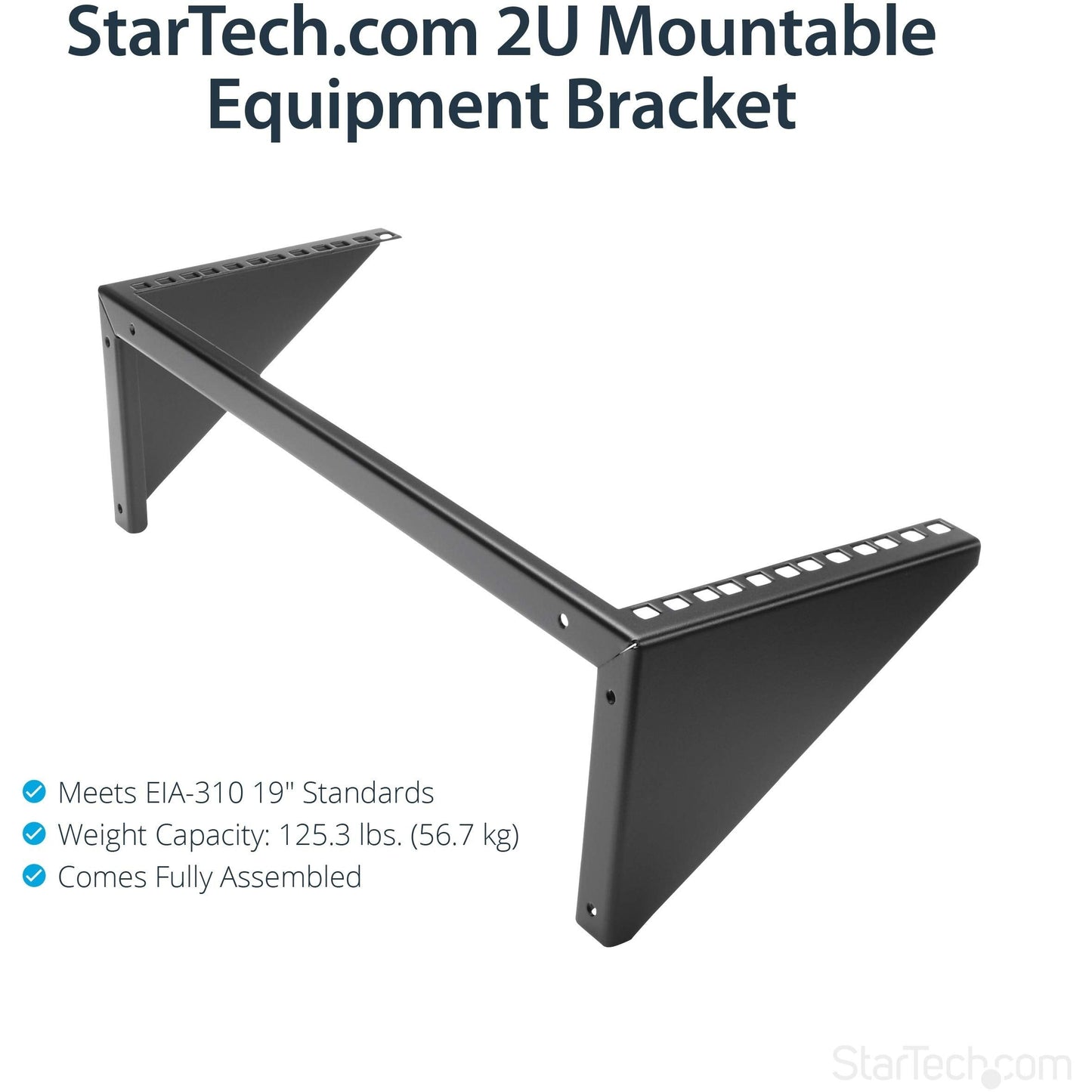 StarTech.com 4U Wall Mount Patch Panel Bracket - 19 inch Steel Vertical Mounting Rack for Network and Data Equipment, TAA (RK419WALLV)