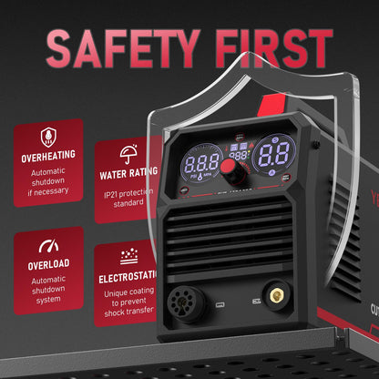 YESWELDER Plasma Cutter 65Amp Non-High Frequency Non-Touch Pilot Arc, Digital Display DC Inverter 110/220V Dual Voltage Blowback Plasma Cutting Machine CUT-65DS PRO
