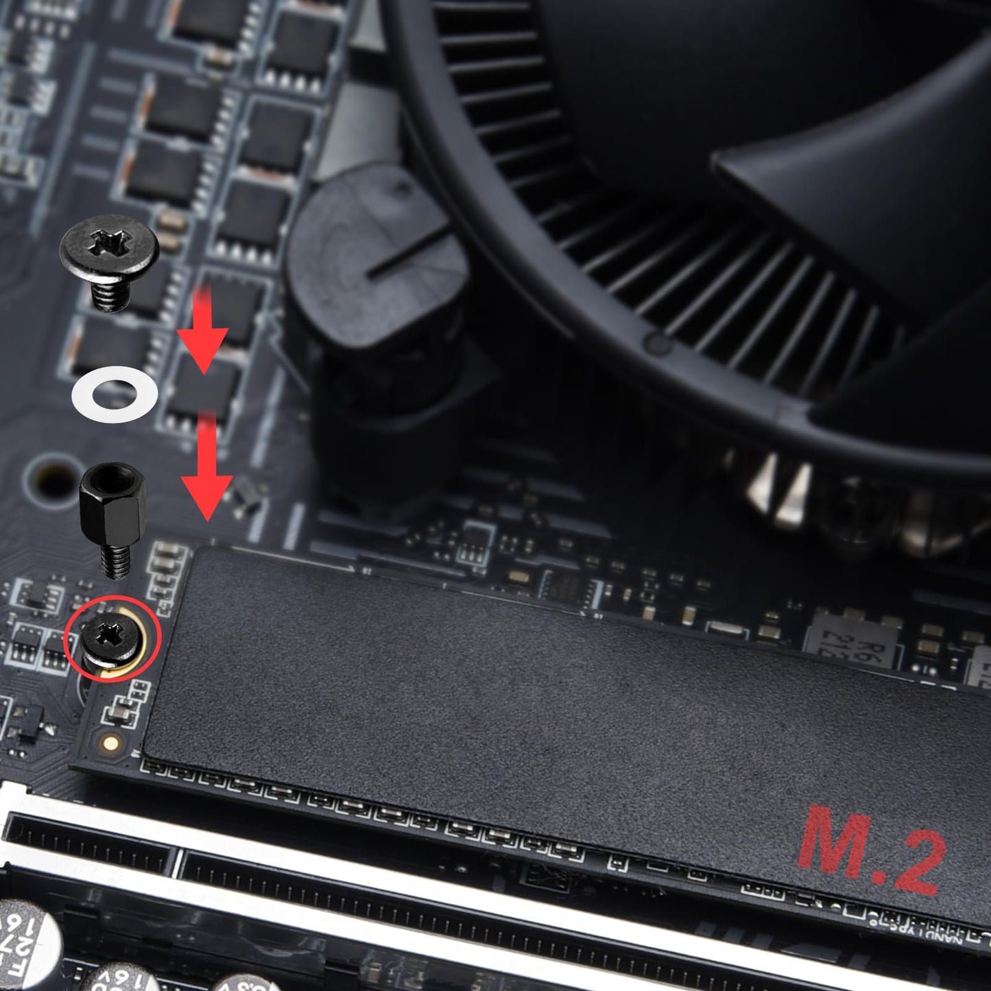 ASTARON M.2 SSD Screws Kit，Nvme M2 Screws Suitable for PS5 ASUS MSI Gigabyte NGFF Motherboard