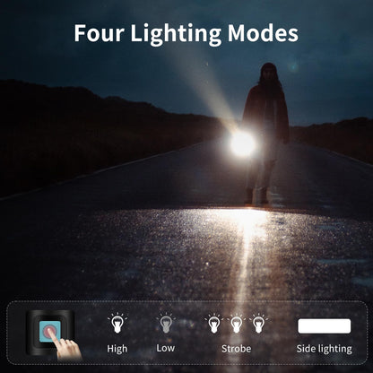 VOETIR Led Solar Flashlight, 1500 Lumens Led Solar Handheld Rechargeable Flashlights with IP65 Waterproof, 2000mAh Battery for Survival Emergencies Camping (1 Pack)