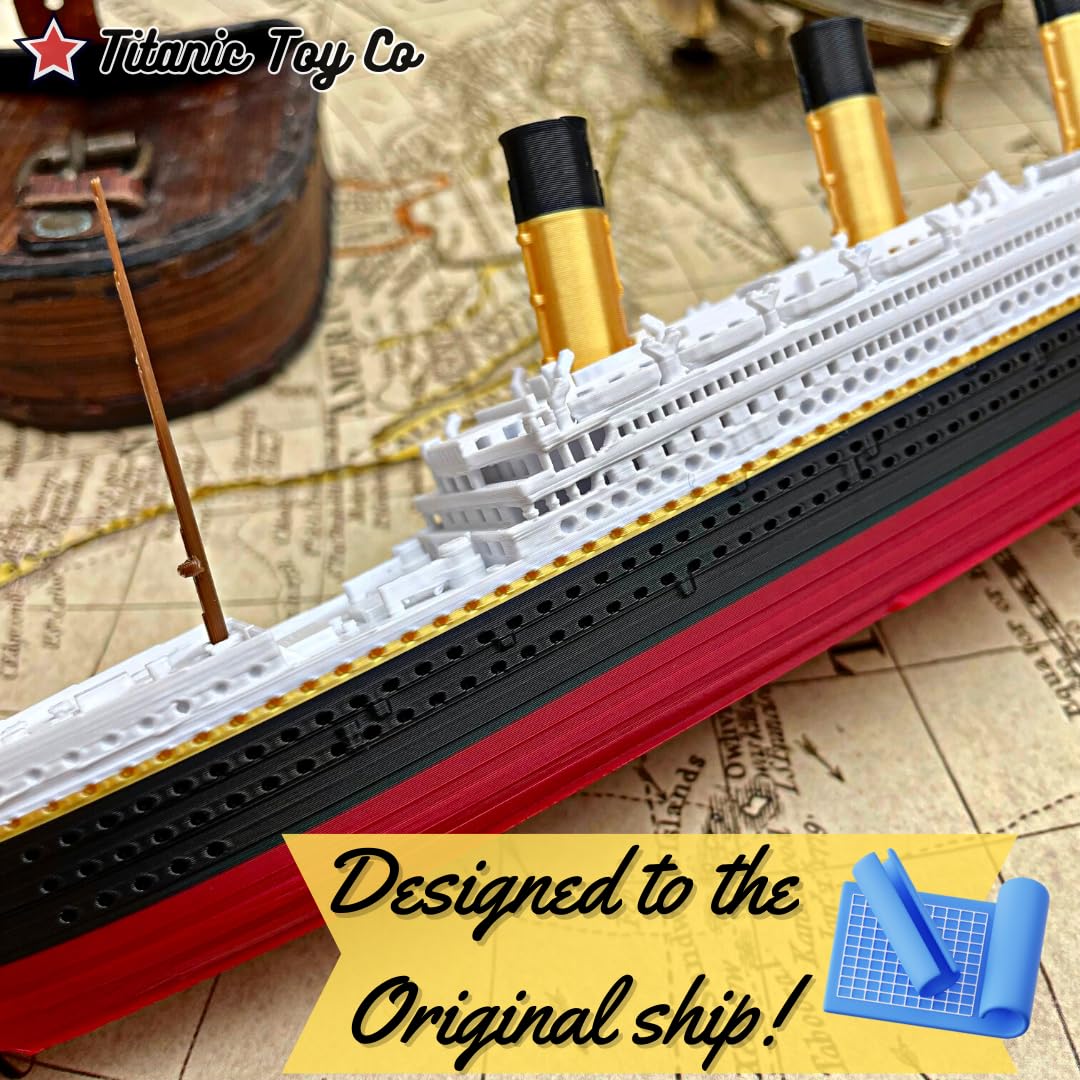 Split In Half RMS Titanic Model Ship 1 Ft Long Assembled Titanic Toys For Kids, Historically Accurate Titanic Toy, Titanic Ship, Titanic Cake Topper, Titanic Figurine, Titanic Boat, Titanic Replicas