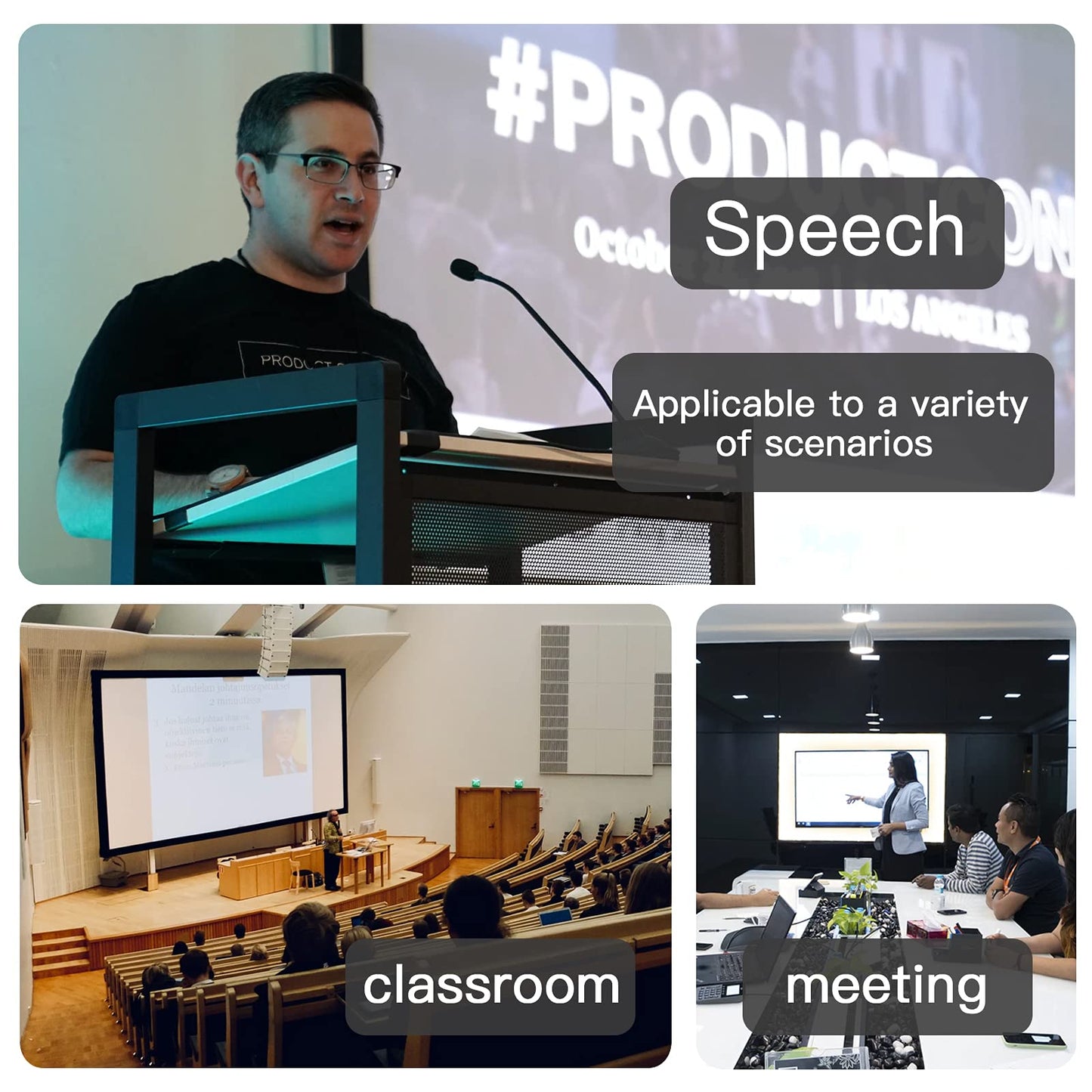 QUI Presentation Clicker Wireless Presenter Remote Clicker for PowerPoint Presentations, Wireless USB Presenter Slide Advancer for Mac, Keynote, Computer, Laptop