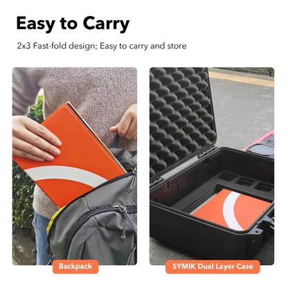 SYMIK LP500 Drone Landing Pad 20 inch (50cm) Double-Sided Waterproof (2x3 fold) Fast-Fold Helipad Weighted Drone Launch Pad for DJI Mavic 4 Pro / Flip / Neo / Mini 4k / Mini 4 Pro / Mini 3 / Air 3S / Avata 2 / Mavic 3 Pro