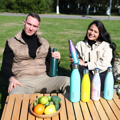 BJPKPK 17oz Insulated Stainless Steel Water Bottles,Sports Water Bottles Keep Cold for 24 Hours and Hot for 12 Hours,BPA Free for Travel,Navy blue