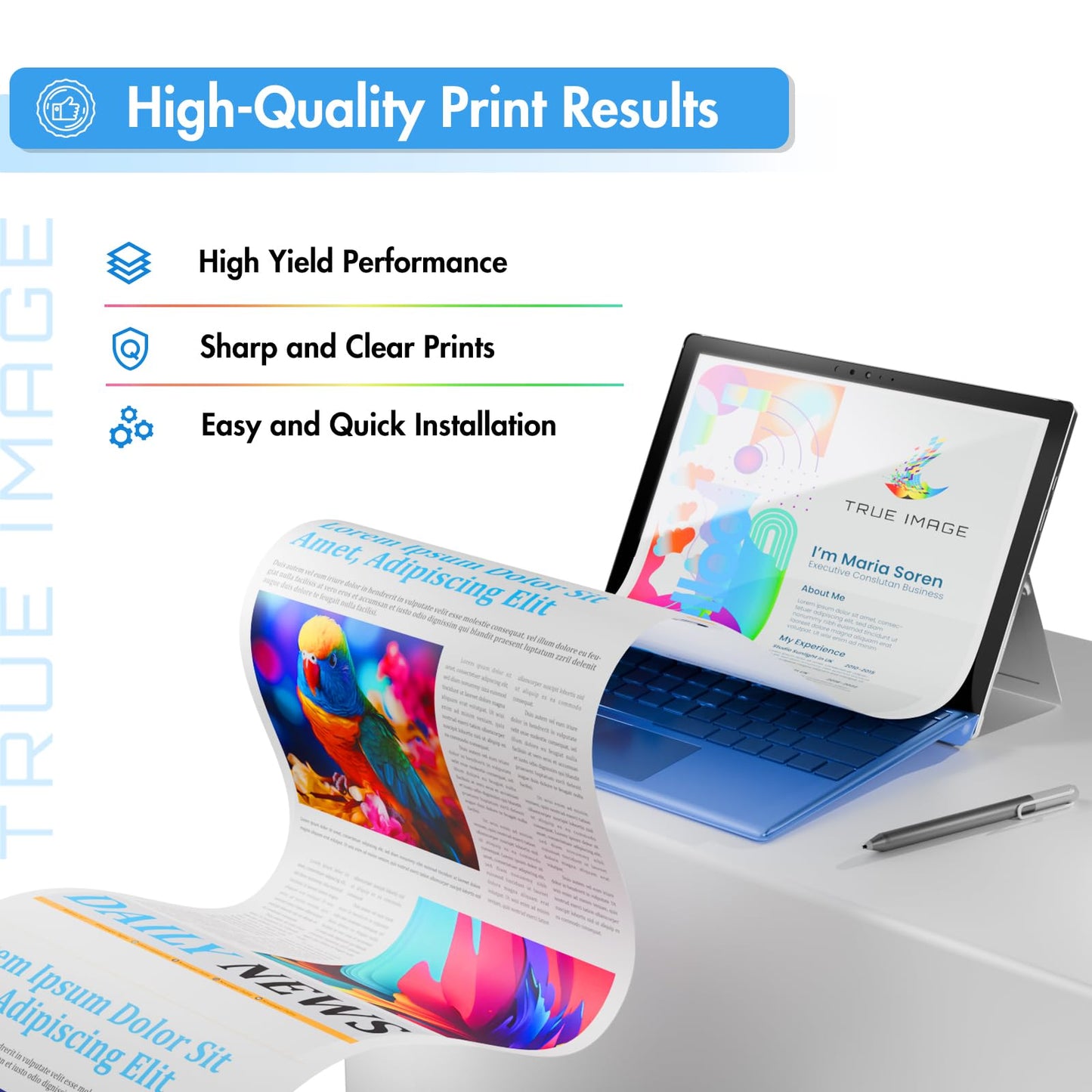 TN760 TN730 Toner for Brother Printer: Compatible for Brother TN 760 730 TN-730/TN-760 High Yield Black for MFC-L2710DW MFC-L2750DW HL-L2350DW HL-L2395DW DCP-L2550DW HL-L2390DW HL-L2370DW 4-Pack