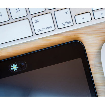 VeekyVicky Laptop Camera Cover Slide Webcam Cover for Privacy Fits for Mini PC, PC, Surface, Tablet, Desktop Computer, Smart Phone - 3 Packs, Flower