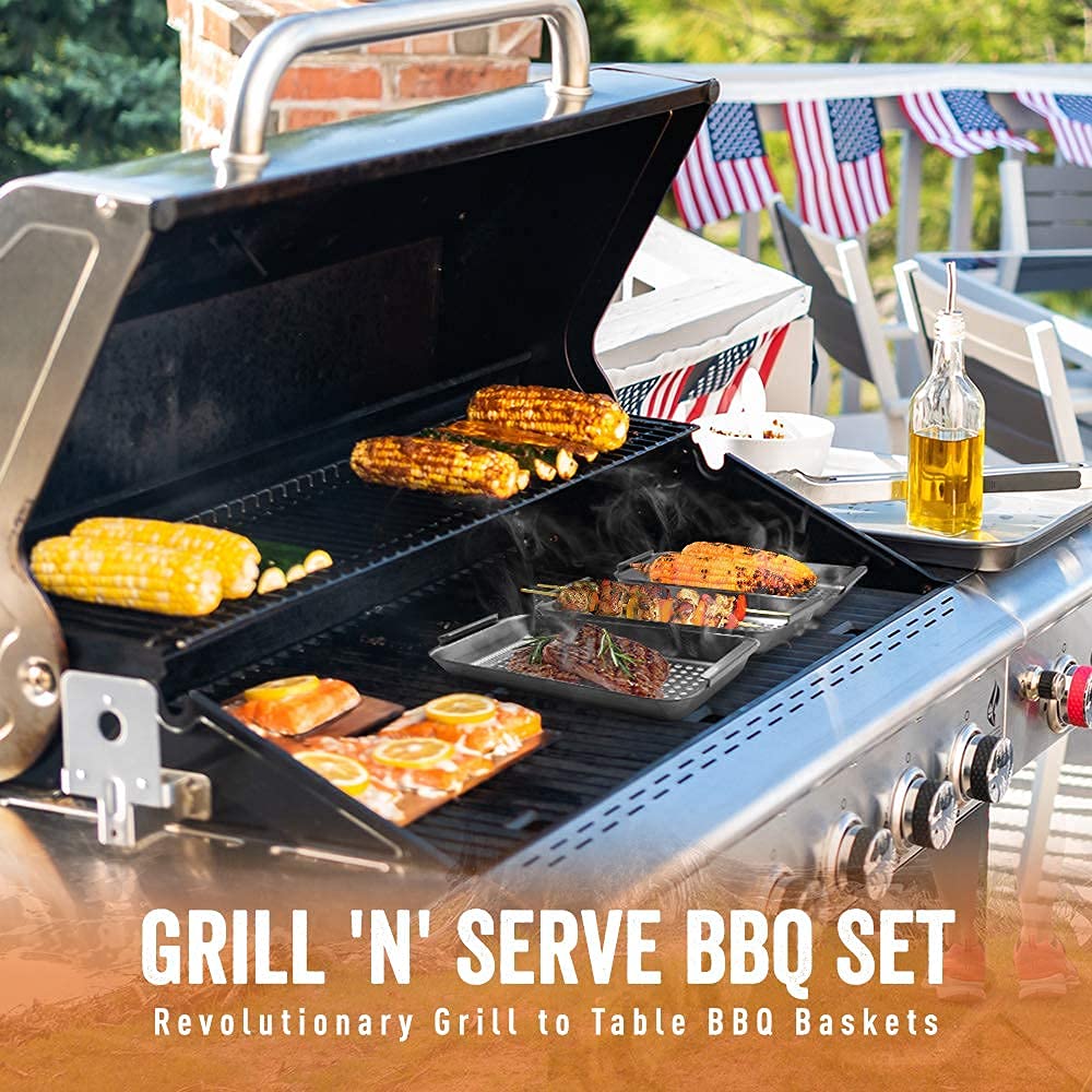 Yukon Glory™ BBQ 'N SERVE Grill Baskets (BBQ 'N SERVE SET)