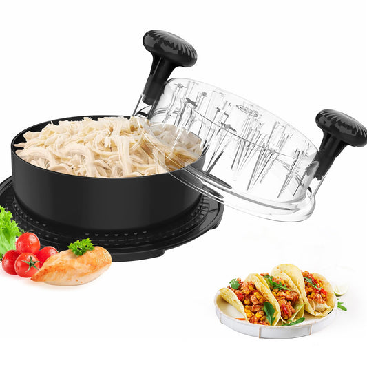Chicken Shredder, 2025 Pro Chicken Breast Shredder Tool Twist Large, Visible Meat Shredder Machine with Widened Anti Slip Mat Fix, Suitable for Tocas, Buffalo Chicken Dip, Dishwasher Washable