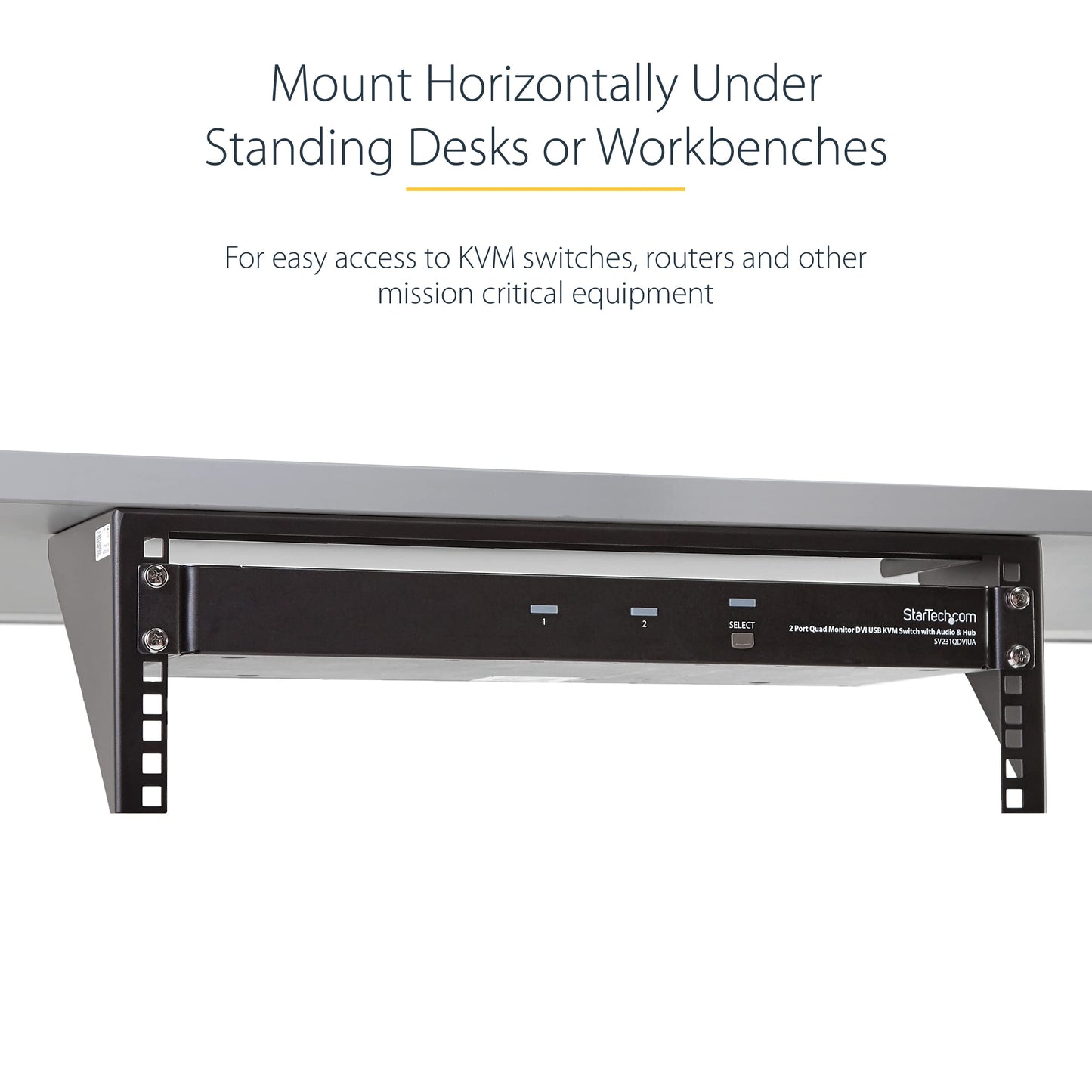 StarTech.com 3U 19" Wall Mount Vertical Rack Bracket, Wall Mount Patch Panel Bracket for Data/AV/IT/Computer Equipment, 3U Rack for Cabinet or Server Room, Supports 150lb (68kg) , TAA (RK319WALLV)