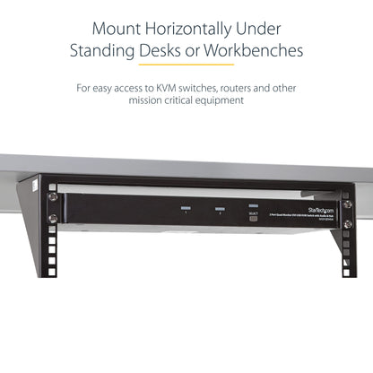 StarTech.com 3U 19" Wall Mount Vertical Rack Bracket, Wall Mount Patch Panel Bracket for Data/AV/IT/Computer Equipment, 3U Rack for Cabinet or Server Room, Supports 150lb (68kg) , TAA (RK319WALLV)