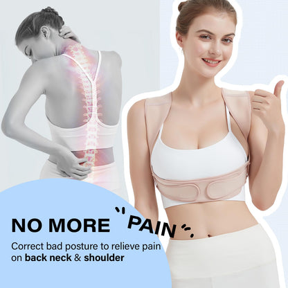 SHAPERKY Posture Corrector for Women and Men: Adjustable & Breathable Upper Back Brace - Posture Support for Sitting Work & Daily Use (Small/Medium)