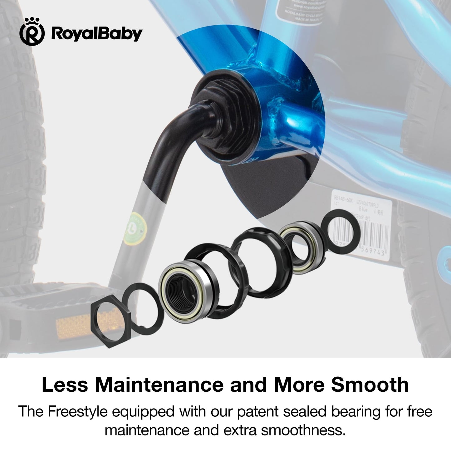 Royalbaby Kids Bike Boys Girls Freestyle BMX Bicycle with Training Wheels Kickstand Gifts for Children Bikes 16 Inch Blue