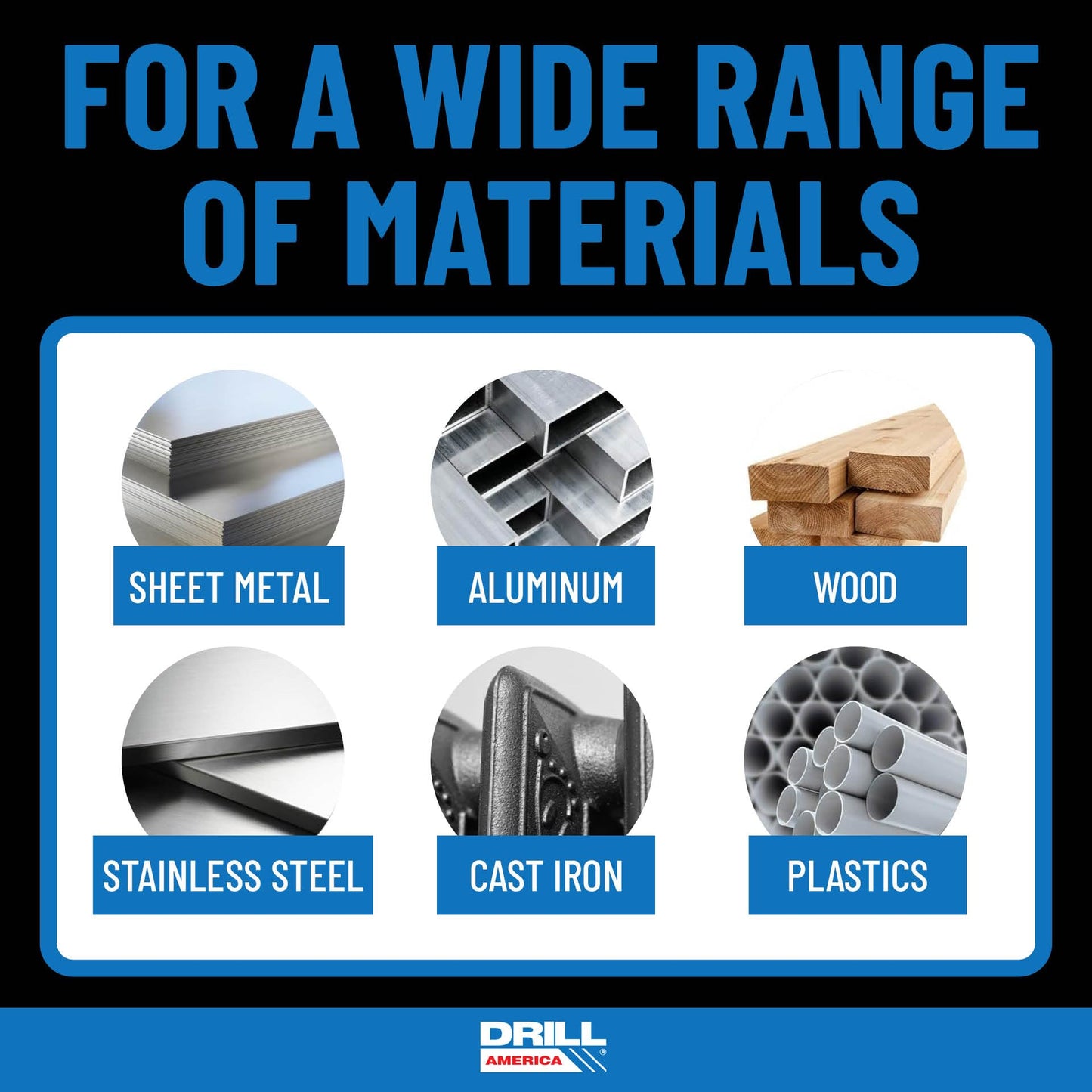 Drill America - KFD29J-PC 29 Piece Heavy Duty High Speed Steel Drill Bit Set with Black and Gold Finish in Round Case (1/16" - 1/2" x 64ths), KFD Series