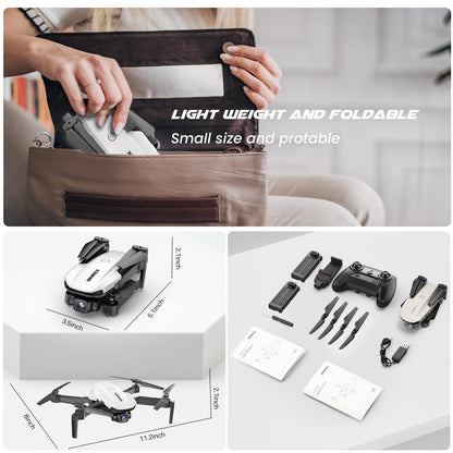 SIMREX Drone With Camera 1080P for Kids And Adults, RC Quadcopter With Altitude Hold, Mini Drone With One Key Start, Waypoint Fly, Headless Mode, 3D Flip, 3 Speeds, Remote Control Drone for Beginners