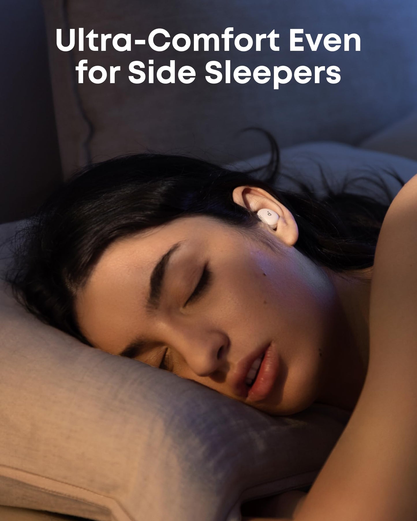 Soundcore Sleep A30 by Anker Sleep Earbuds, Smart Active Noise Cancelling Sleep Headphones, Adaptive Snore-Masking System, Ultra-Comfort for Side Sleepers, 45H Playtime