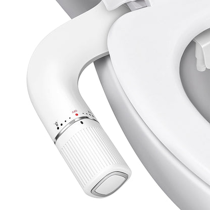 BIGCOW Ultra-Slim Bidet Attachment for Toilet - Dual Nozzle (Frontal & Rear Wash) with Adjustable Cold Water Pressure and Stainless Steel Inlet - Hygienic Solution for Fresh Cleanliness