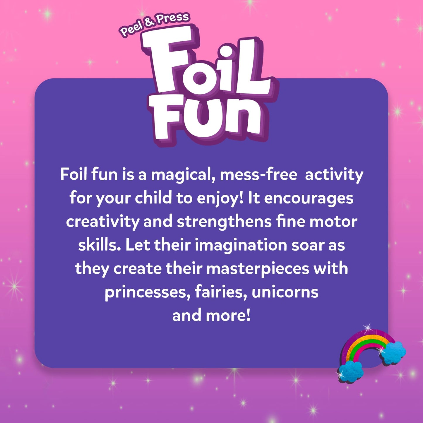 Skillmatics Foil Fun - Unicorns & Princesses, No Mess Art for Kids, Craft Kits & Supplies, DIY Creative Activity, Travel Toys, Gifts for Ages 4, 5, 6, 7, 8, 9
