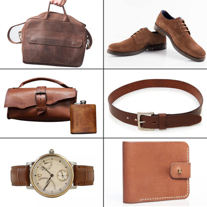 Genuine Leather Tooling Sheets 1.8-2.0MM Thick Genuine Top Full Grain Oil Tan Crazy Horse Cowhide Leather Sheets for Crafts Tooling Sewing Wallet Earring Hobby (Dark Brown, 8"x12")