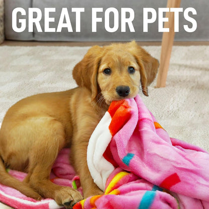 Zulay Giant Double Sided Glazed Donut with Gift Box Packaging - Novelty Blanket for Adults & Kids - Soft Flannel Round Glazed Donut Blanket for Indoors, Outdoors, Travel, Home, 285 GSM - 71 Inches