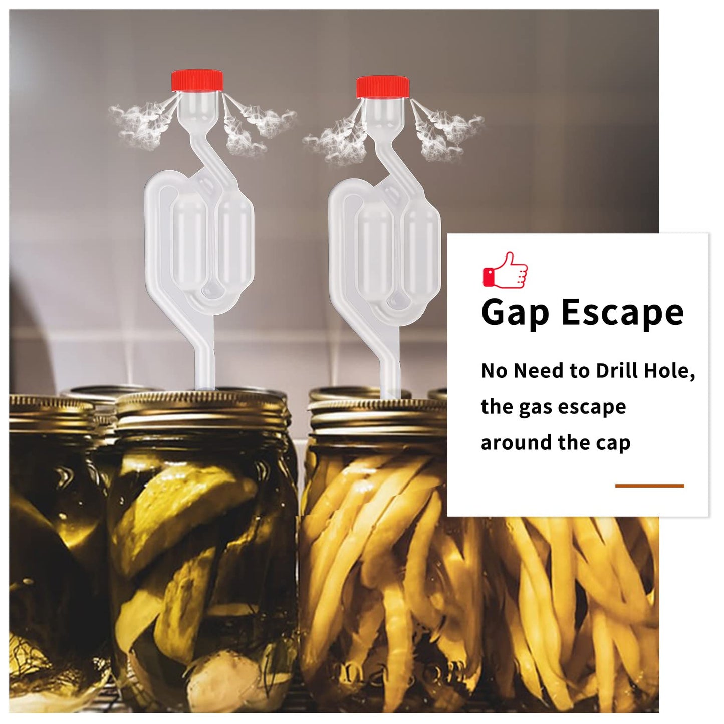 Zazolyne 5ct. S - Shape Airlock with # 6 Stopper 5pcs & Grommets 10pcs,Bubble Fermentation Airlock for Brewing Wine Making Sauerkraut Kimchi (Improved Version)