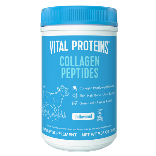 Vital Proteins Collagen Peptides Powder - Supports Hair, Nail, Skin, Bone & Joint Health, Unflavored, Collagen Protein 9.33 OZ