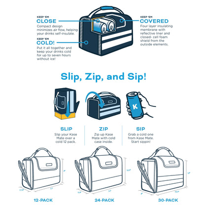 Kanga Insulated Cooler Bag - Soft Cooler Bag - 24 Pack Beer and Seltzer Drink Cooler - Insulated and Durability Tested - Kanga Kase Mate Cooler - Woody